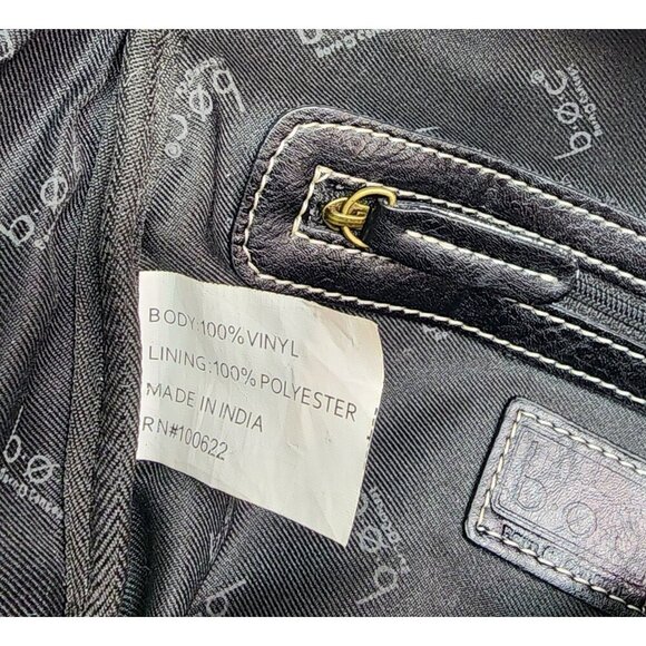 B.O.C. Black Faux Leather Mini Backpack Purse With Adjustable Straps & Gold Acce - Picture 15 of 15